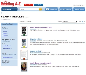 LearningA-Z-Earhart image screen