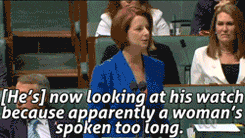 female politician in Parliament