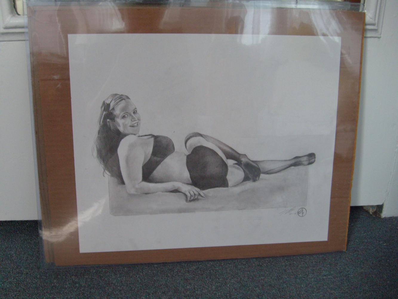 painting illustration by Jay Fife, Amber Love pinup