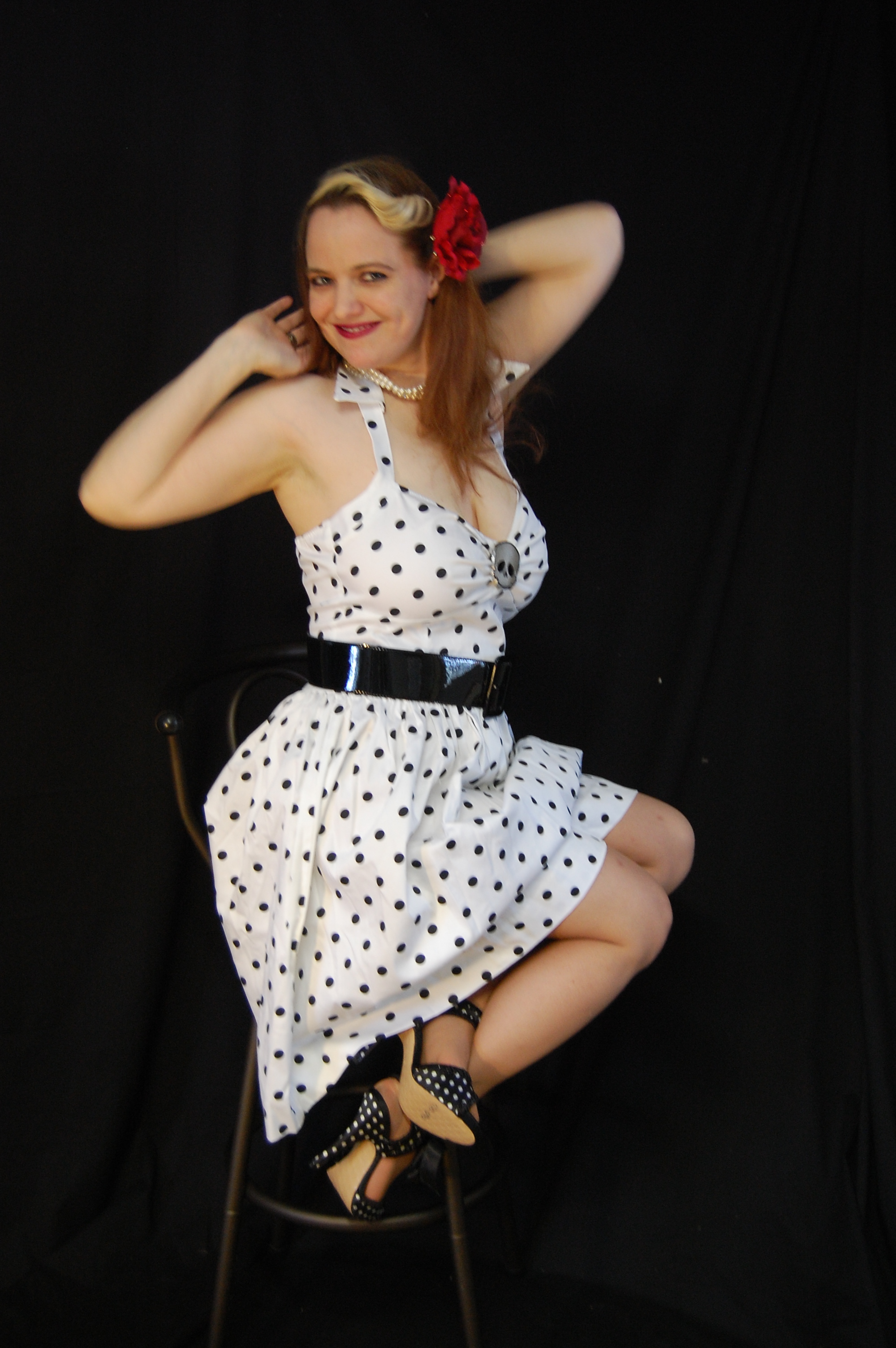 2010 Fife pinup white dress 0162