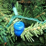 Rachel's blue lantern xmas ring tree