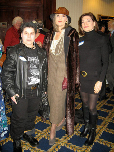 HANK PHILLIPI RYAN - She cosplays! "Nikki Bonanni as Lisbeth Salander, Hank as Harriet Vane, and Margery Flax as a very slinky Emma Peel"