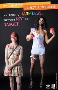 SARAH BROWN FEATURED IN OHIO UNI CAMPAIGN AGAINST OFFENSIVE COSTUMES.