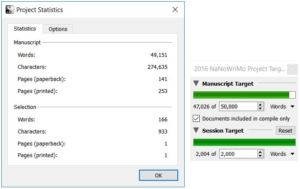 nanowrimo word count