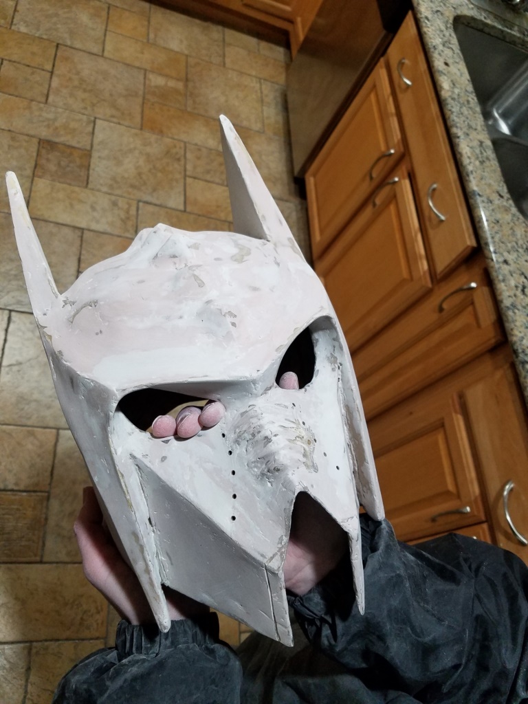 Klingon Batman helmet progress