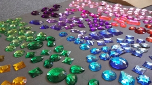plastic gems