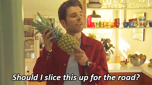 Shawn Spencer with pineapple