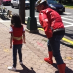 little Wonder Woman and the Flash racing