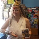 Hippolyta showing off funko pop