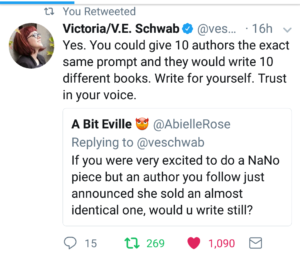V.E. Schwab tweet