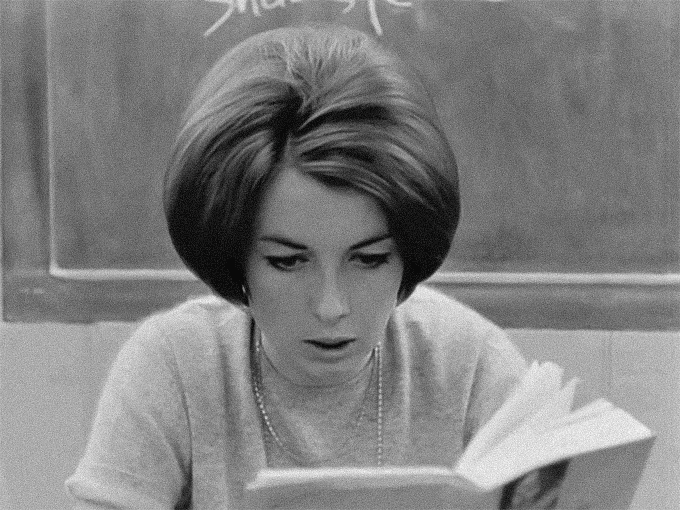 woman reading gif