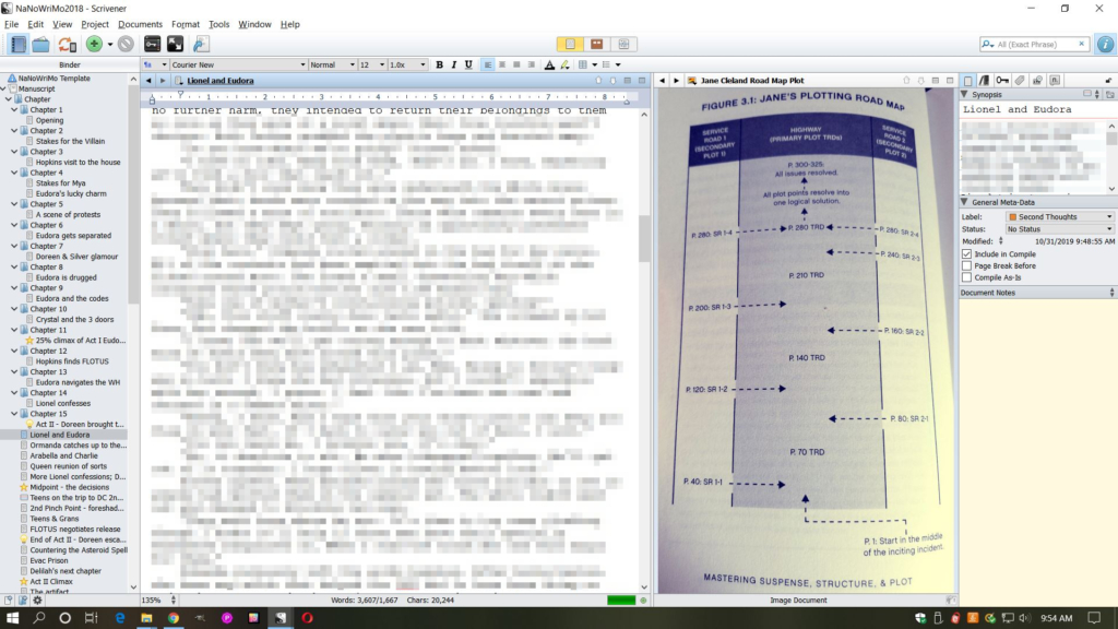 Scrivener Editing Setup