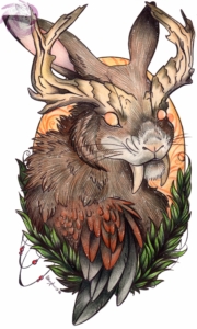 wolpertinger color illustration