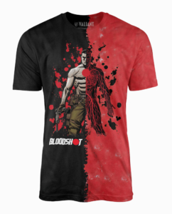 Bloodshot half red/black tshirt