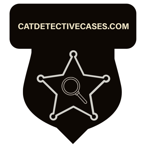 Cat detective cases badge