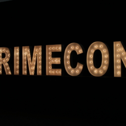 crime con spelled out in lights