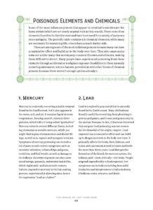 poisonous elements and chemicals text page: intro, mercury, lead