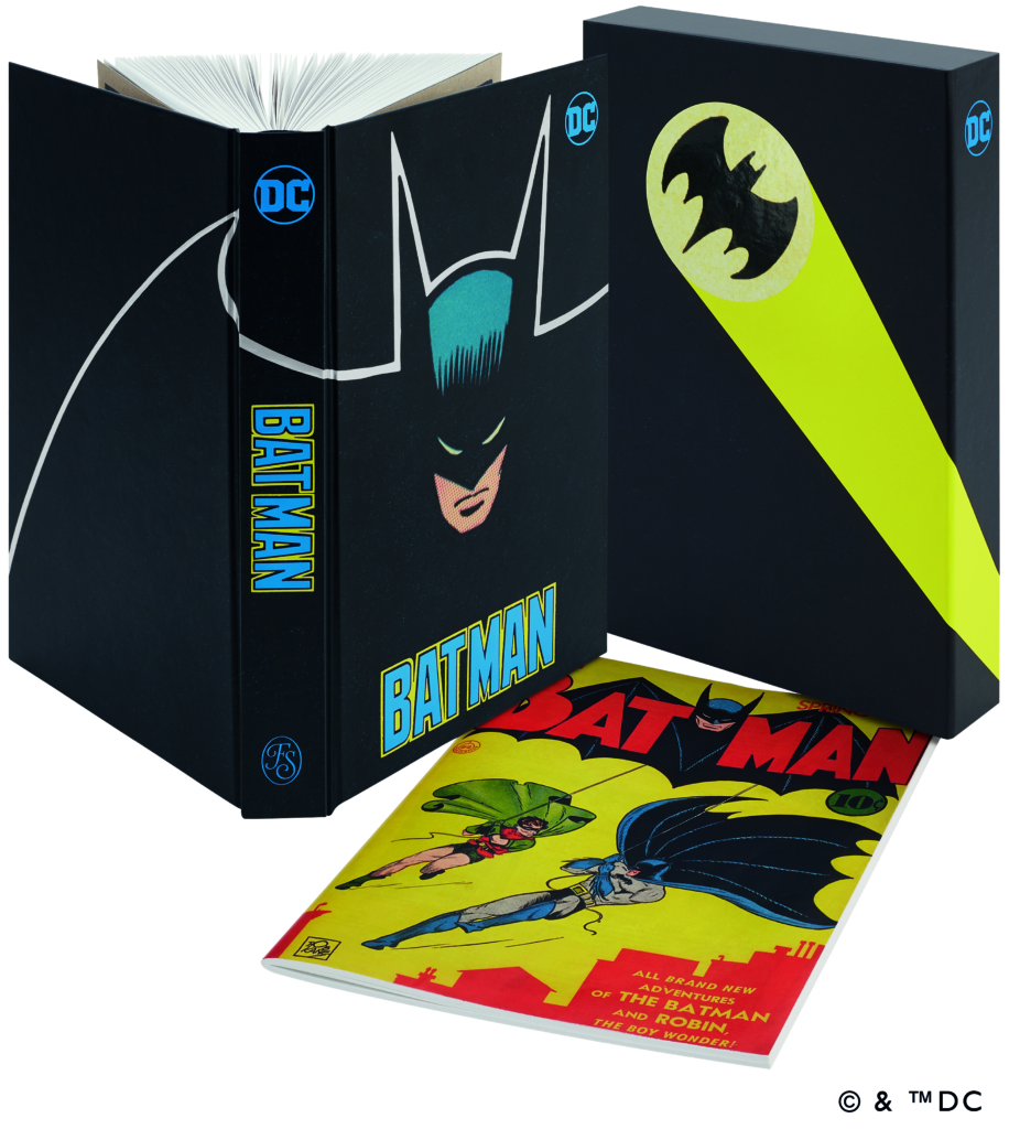 Batman folio promo image, book, box, comic