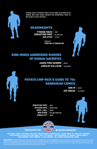 AHOY! Comics Deadweights issue 3 interior indicia/title page with credits and copyright created by TYRONE FINCH and SEBASTIÁN PIRIZ with lettering by Rob Steen