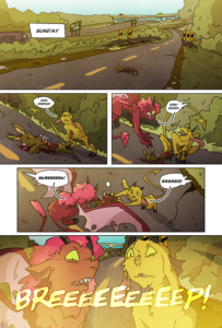 Comixology Originals Raise Hell issue 1 interior page 3 Raise Hell! is written by Jordan Alsaqa with art by Ray Nadine and edited by Mark Bouchard.