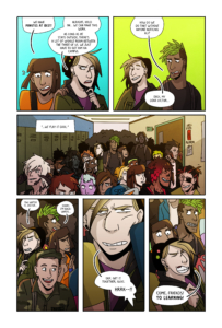 Comixology Originals Raise Hell issue 2 interior page 7 Raise Hell! is written by Jordan Alsaqa with art by Ray Nadine and edited by Mark Bouchard.
