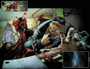 Spawn the Curse of Sherlee Johnson 1 interior page 01 double-page spread