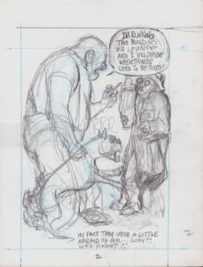 Will Eisner's "The Super" pencils of interior page