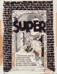 Will Eisner's "The Super" inked cover
