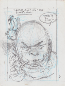 Will Eisner's "The Super" pencils of interior page