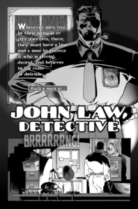 Will Eisner & Gary Chaloner interior page "John Law, Detective" black and white