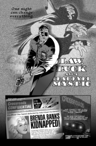 Will Eisner & Gary Chaloner interior page "Law, Luck, and a dead-eyed Mystic" black and white