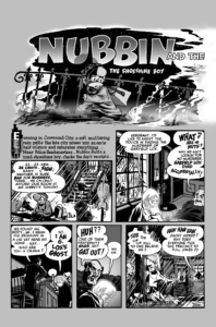 Will Eisner & Gary Chaloner interior page "Nubbin and the Shoeshine Boy" black and white