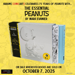 Abrams ComicArts Celebrates 75 Years of Peanuts with "The Essential Peanuts" by Mark Evanier on sale wherever books are sold on October 7, 2025 image of hardcover inside slipcase