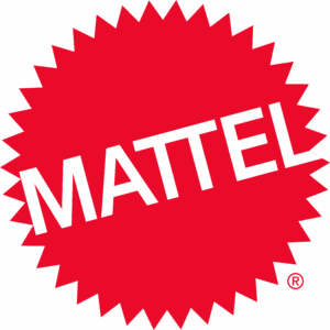 red zig-zag circle Mattel logo