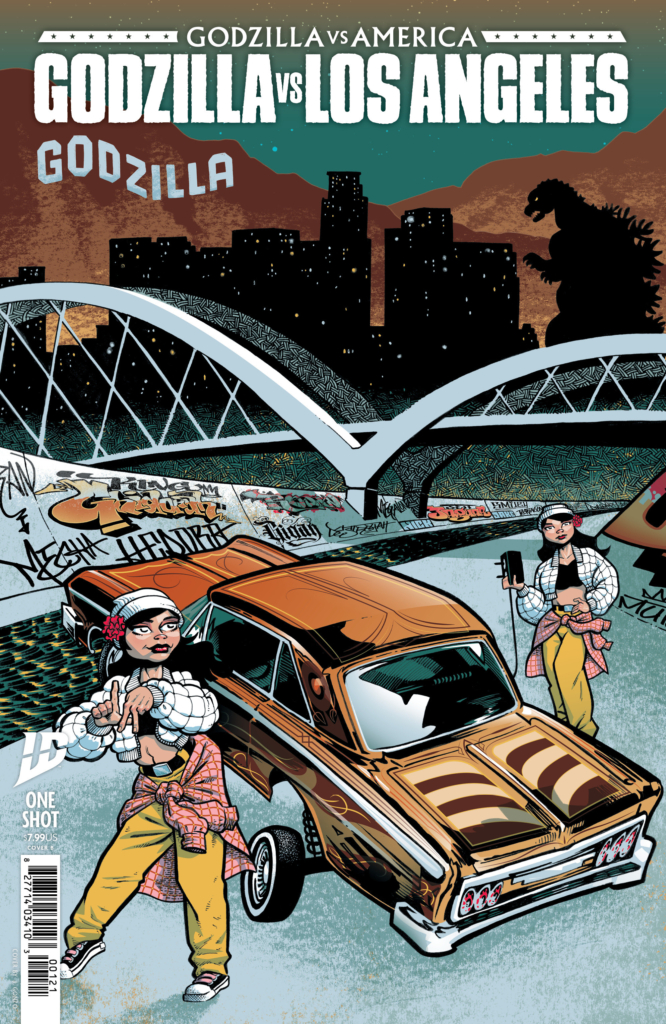 Godzilla vs America series issue Godzilla vs Los Angeles Cover B by J. Gonzo