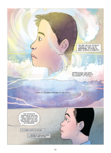 It Rhymes With Takei interior page showing George deep in thought trying to figure out who he really is.