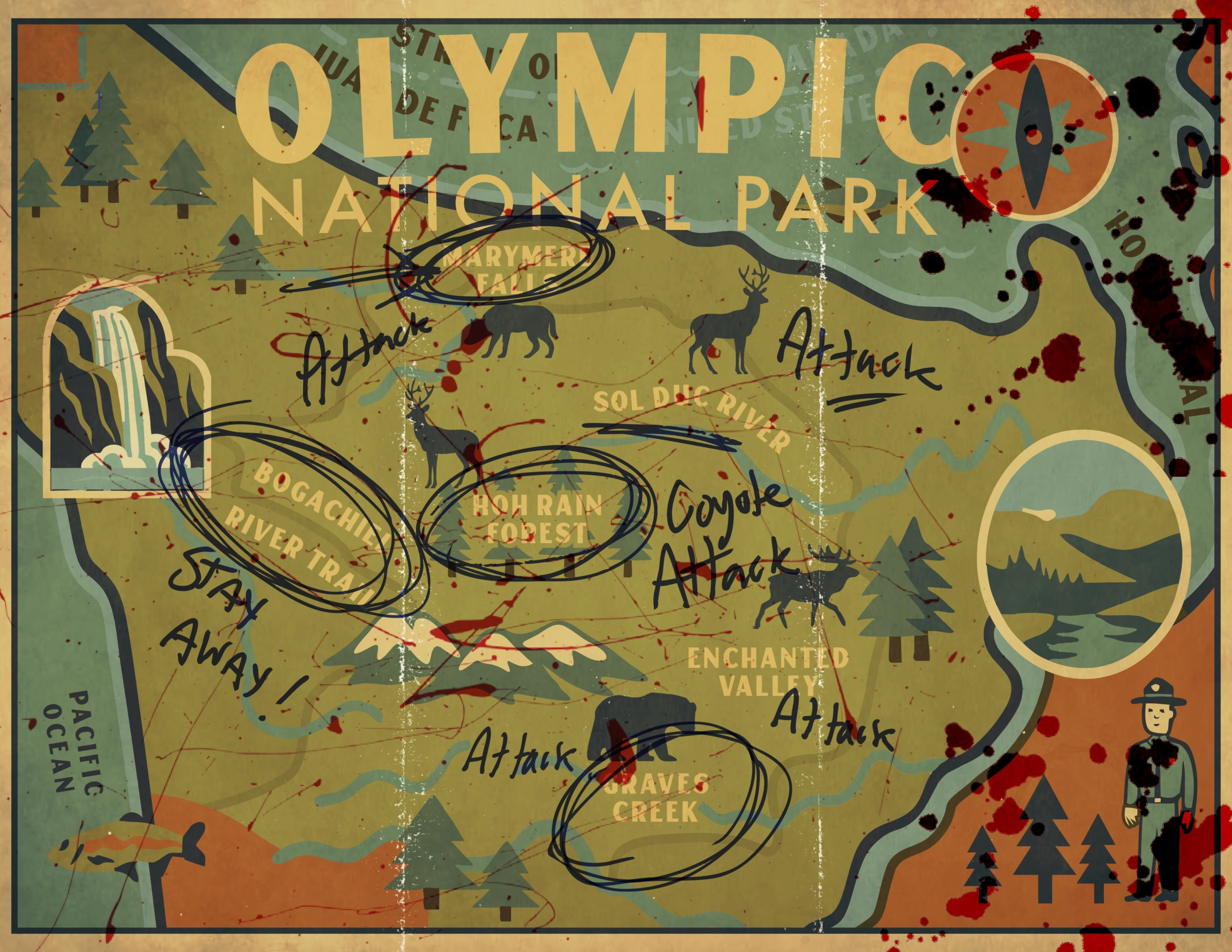 Animals Outbreak brochure map