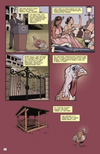 "Thanksgiving" interior page by (W) Mark Russell and (A) Mauricet from AHOY comics