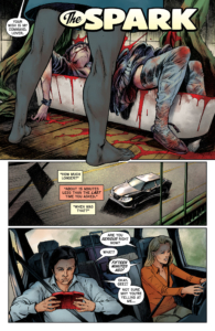 Tortured Hearts interior page 2 of "The Spark" short story