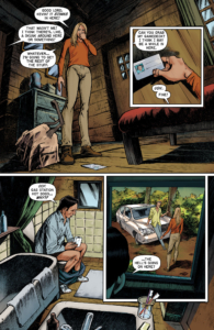 Tortured Hearts interior page 5 a couple checks out the inside of the cabin, the man sits on the toilet