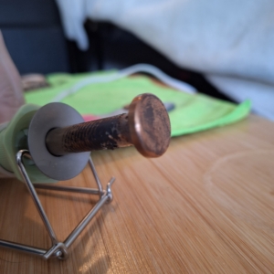 the flat circle nib for the wood burning iron