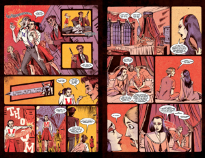 Blood Honey 2 interior pages by Sean Peacock, IDW Top Shelf Productions