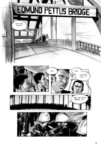 MARCH (Omnibus Edition) interior black and white page John Lewis, Andrew Aydin, Nate Powell