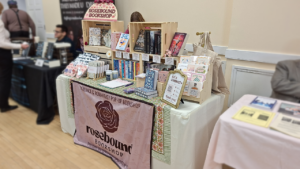 Rosebound Bookshop, pop-up bookshop vendor table