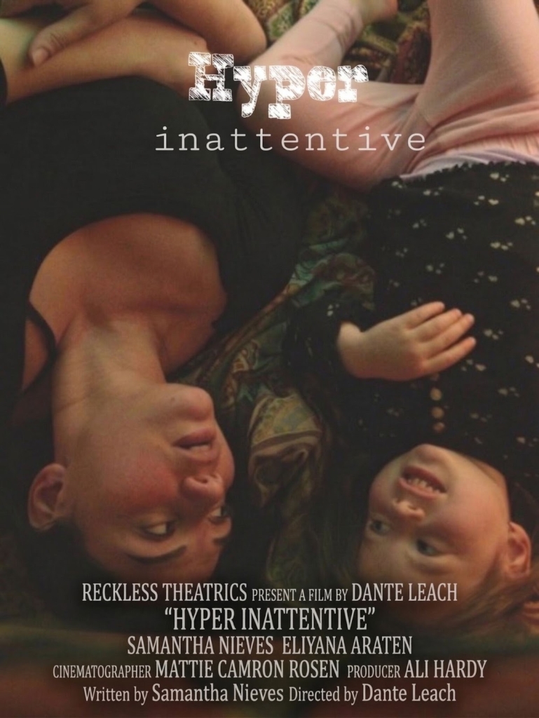 a young woman and a little girl lying on the floor; movie poster text