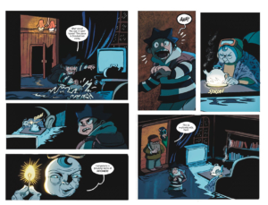 double page spread of "the Marsh Fellows" by Anna-Laura Sullivan