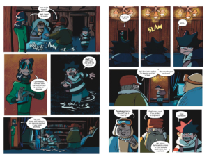 double page spread of "the Marsh Fellows" by Anna-Laura Sullivan