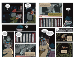 double page spread of "the Marsh Fellows" by Anna-Laura Sullivan