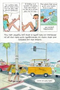 interior page from volume 3 about science Surfside Girls collection by Kim Dwinell