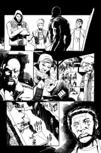 Vampire the Masquerade issue 1 page 12 in stark black and white